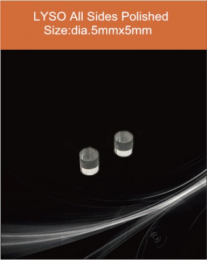 LYSO Ce scintilltion crystal, Cerium doped Lutetium Yttrium Silicate scintillation crystal, LYSO Ce scintillator crystal, diameter 5 mm x5mm LYSO Ce scintilltion crystal, Cerium doped Lutetium Yttrium Silicate scintillation crystal, LYSO Ce scintillator crystal, diameter 5 mm x5mm
